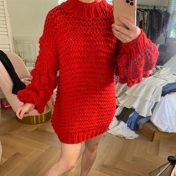 Red Mini Sweater Dress | Poshmark